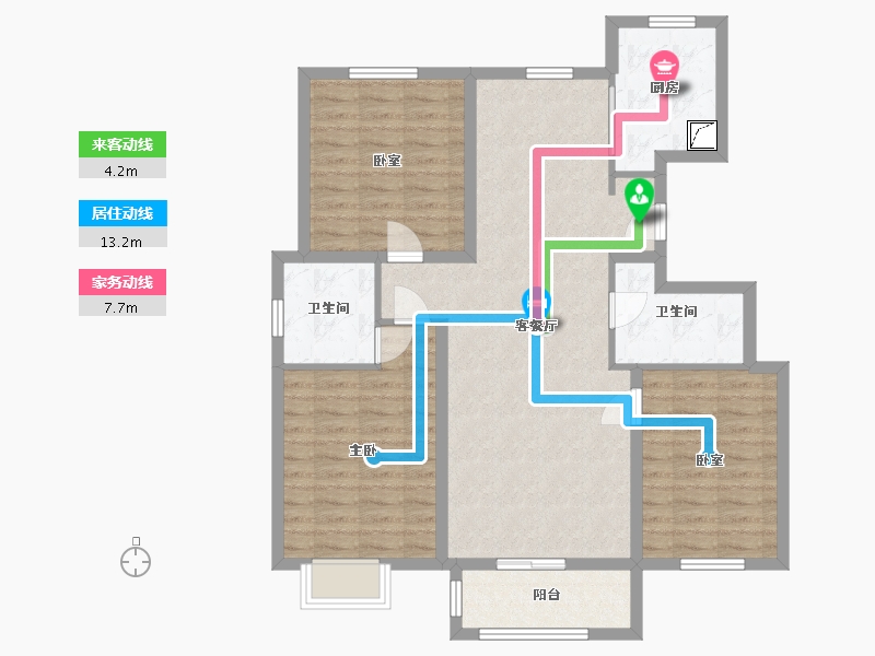 河北省-廊坊市-御景园-100.00-户型库-动静线