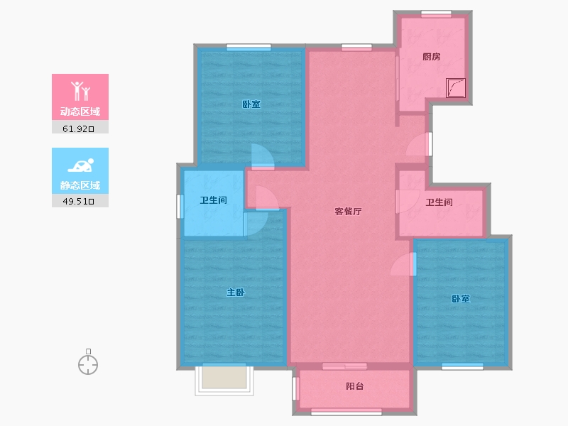 河北省-廊坊市-御景园-100.00-户型库-动静分区