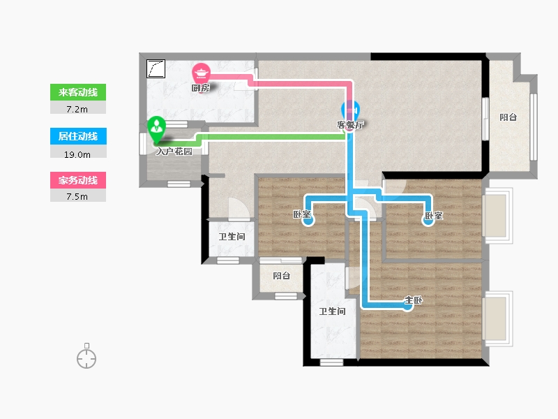 广西壮族自治区-柳州市-中房胜利小区-105.85-户型库-动静线