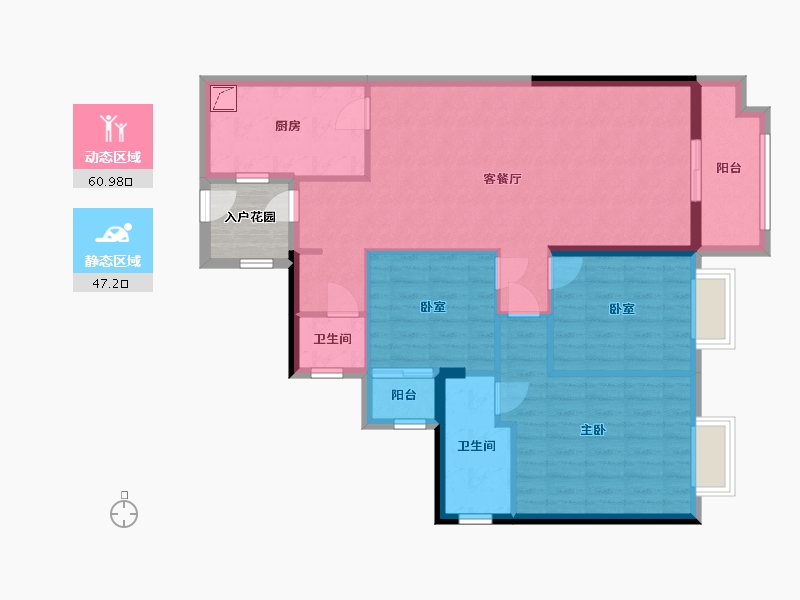 广西壮族自治区-柳州市-中房胜利小区-105.85-户型库-动静分区