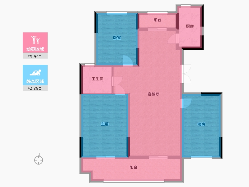 安徽省-阜阳市-丽丰时代城-97.00-户型库-动静分区