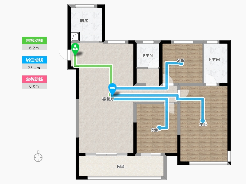 山东省-菏泽市-天润府-128.00-户型库-动静线