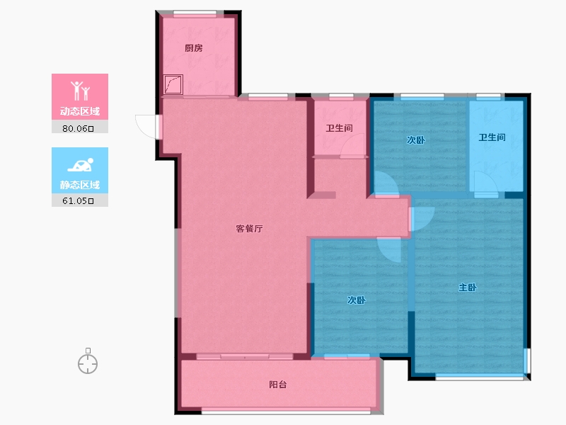 山东省-菏泽市-天润府-128.00-户型库-动静分区