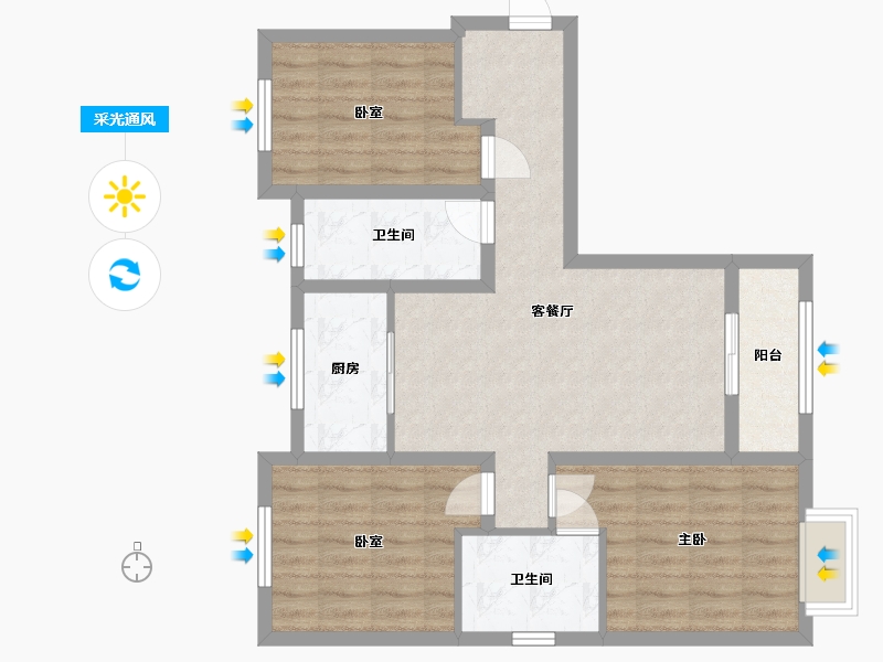 河北省-石家庄市-远洋安联·万和学府-98.00-户型库-采光通风