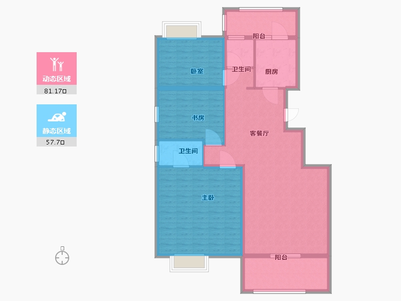 湖北省-黄冈市-文廷-126.00-户型库-动静分区