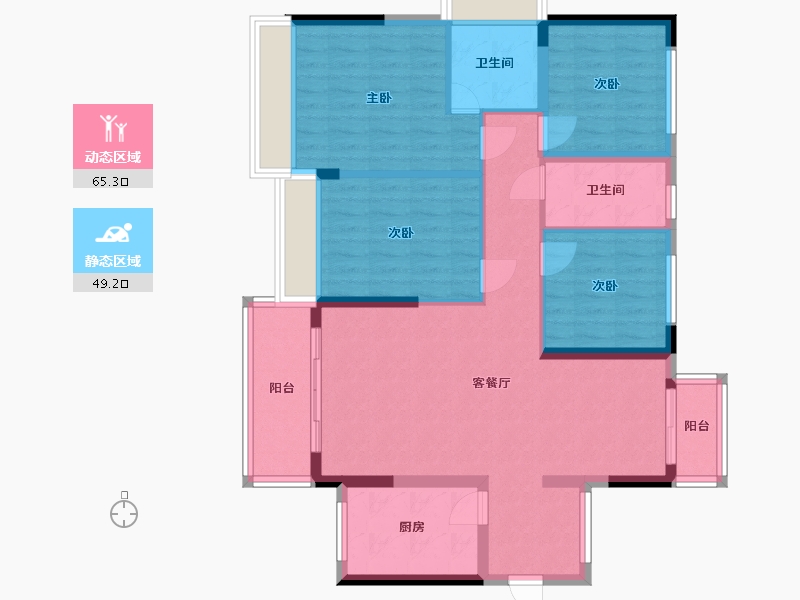 广东省-河源市-体育新城-110.00-户型库-动静分区