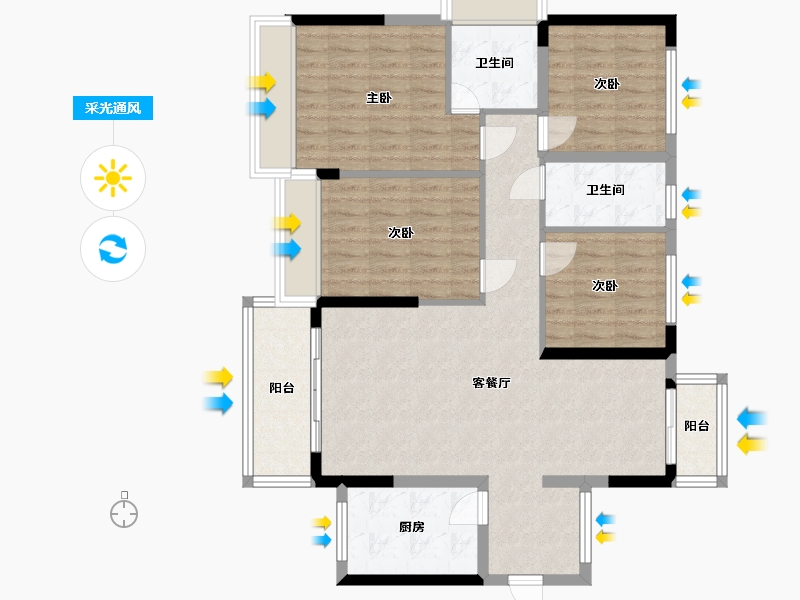 广东省-河源市-体育新城-110.00-户型库-采光通风