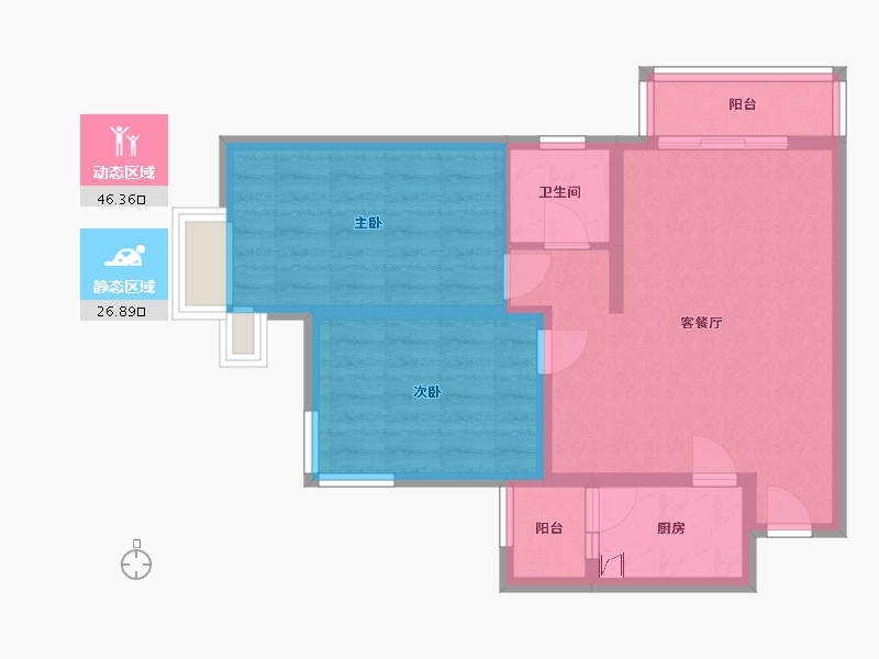 河北省-廊坊市-上上城第三季-77.00-户型库-动静分区