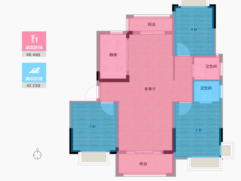 湖北省-武汉市-中国健康谷-98.00-户型库-动静分区