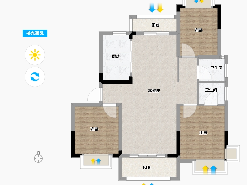 湖北省-武汉市-中国健康谷-98.00-户型库-采光通风