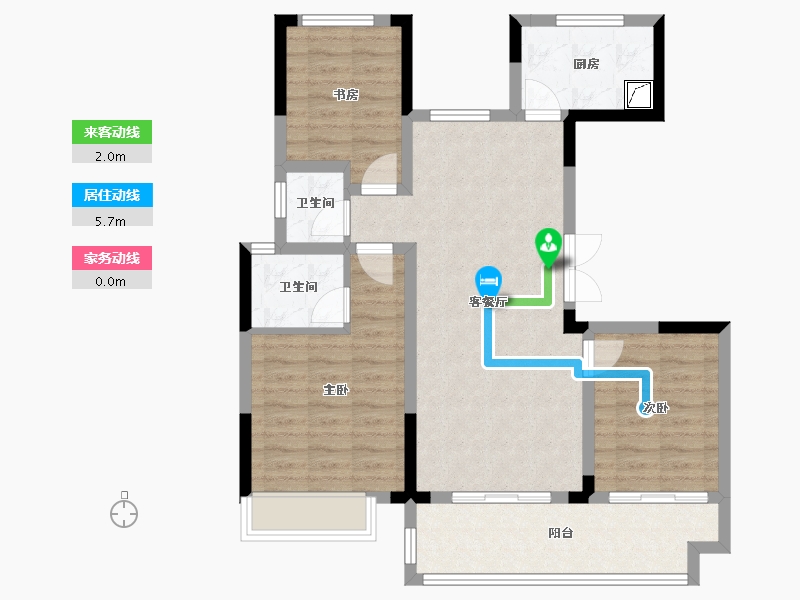 河南省-南阳市-邓州东正颐和府-89.00-户型库-动静线