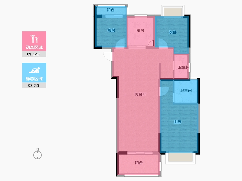 湖北省-武汉市-中建星光城-82.00-户型库-动静分区