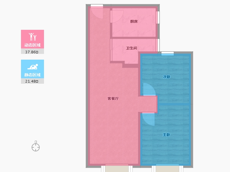 天津-天津市-宝坻实地海棠雅筑-56.00-户型库-动静分区