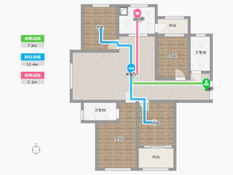 山东省-潍坊市-橡树湾-130.00-户型库-动静线