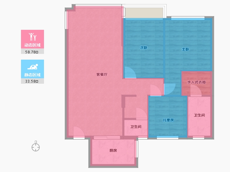 湖南省-常德市-三金世纪城-83.51-户型库-动静分区