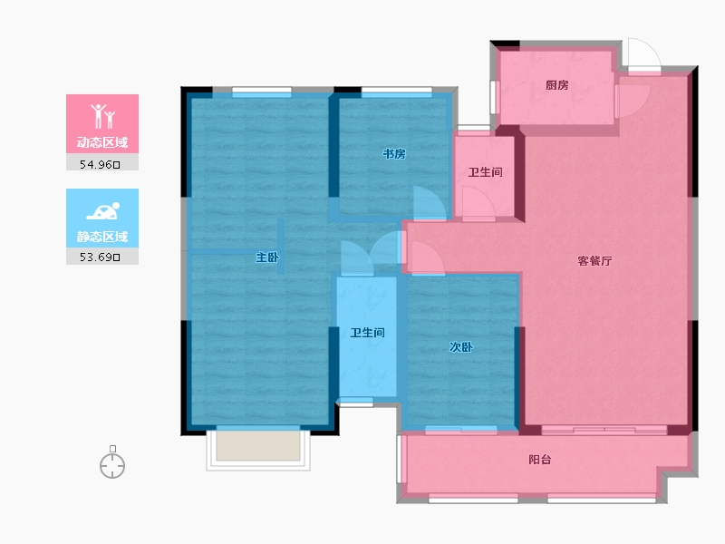 江西省-赣州市-未来城-109.00-户型库-动静分区