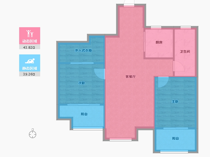 浙江省-绍兴市-雨润星雨华府-70.00-户型库-动静分区