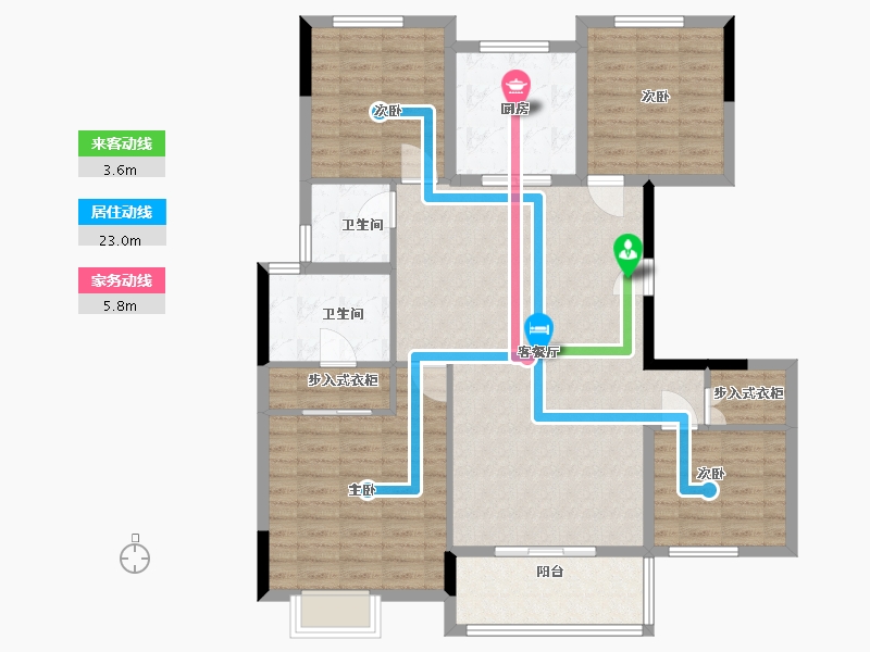 江苏省-盐城市-梧桐墅-120.00-户型库-动静线