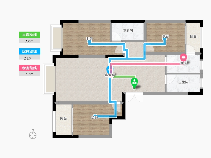 山东省-潍坊市-紫御公馆-97.00-户型库-动静线