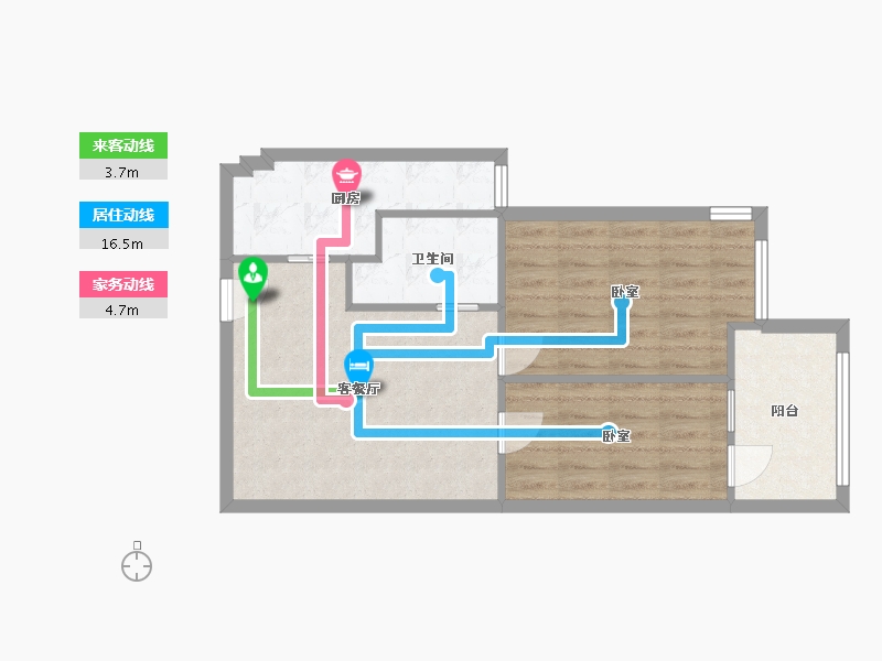 四川省-成都市-元益花园-61.45-户型库-动静线