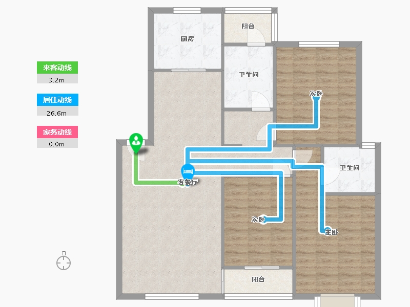 河南省-郑州市-世纪豫花园-119.73-户型库-动静线