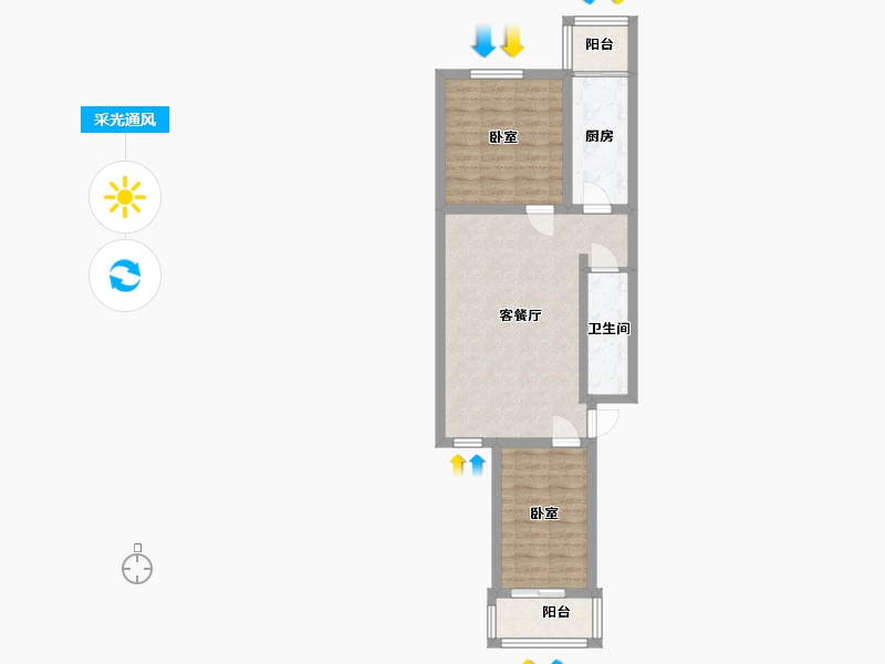 北京-北京市-永顺南街-190号院-73.00-户型库-采光通风