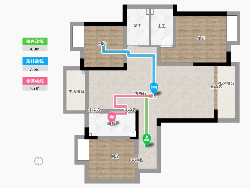 湖南省-长沙市-顺舟旺城-92.33-户型库-动静线