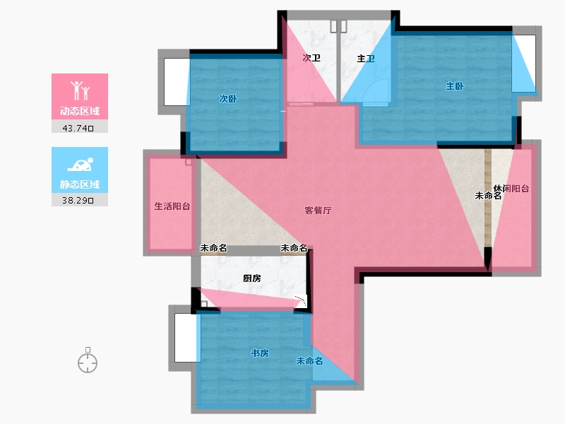 湖南省-长沙市-顺舟旺城-92.33-户型库-动静分区