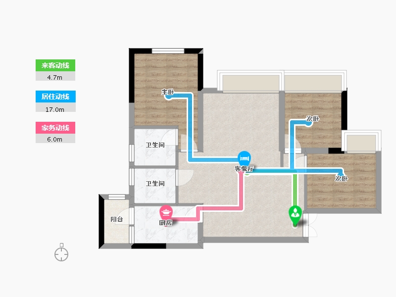 四川省-德阳市-文泰欧城-83.00-户型库-动静线