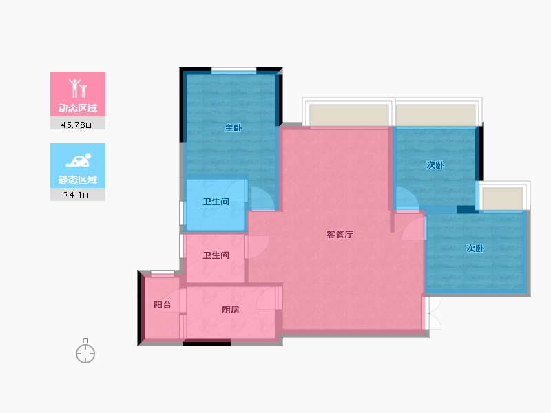 四川省-德阳市-文泰欧城-83.00-户型库-动静分区