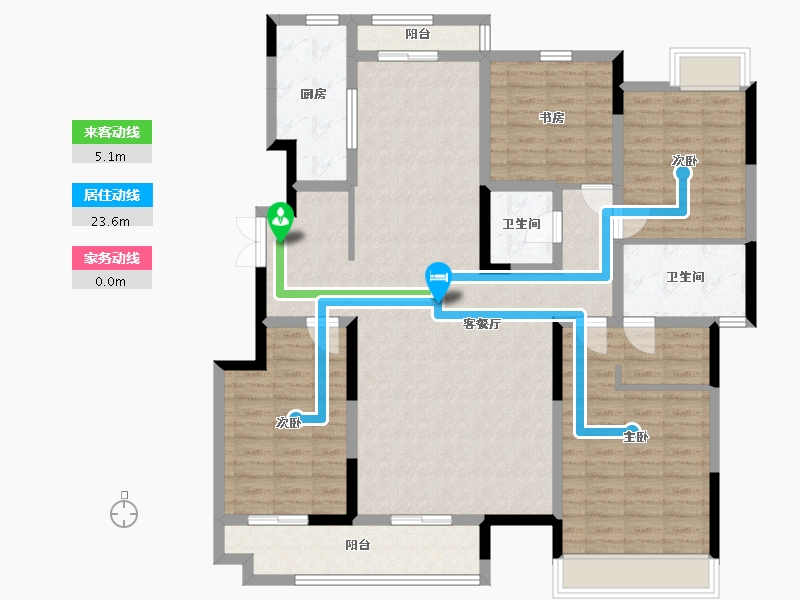 陕西省-安康市-电建地产安康洺悦府-165.00-户型库-动静线