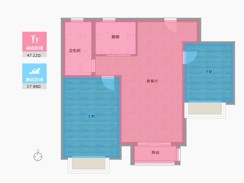 山东省-济南市-蓝石大溪地-95.00-户型库-动静分区