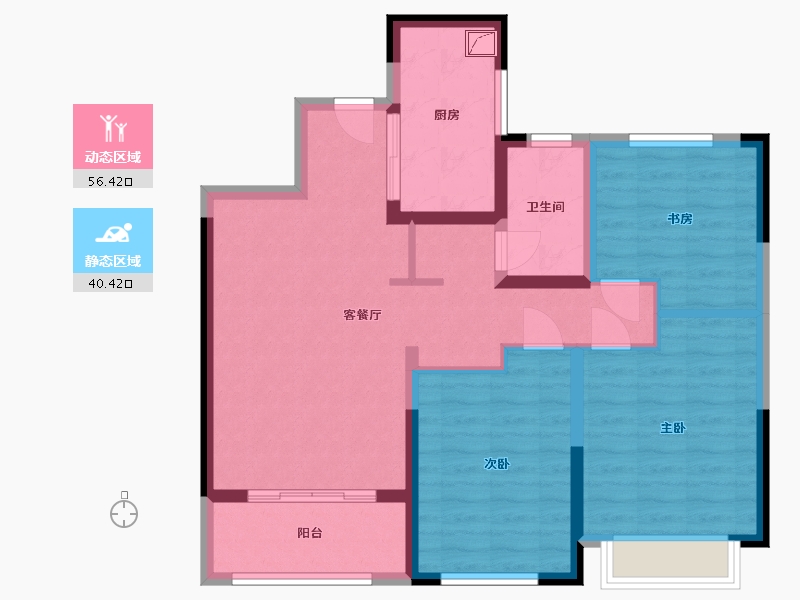 山东省-德州市-绿地四季印象E区-86.00-户型库-动静分区