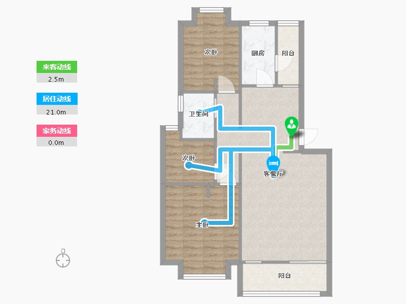 江苏省-苏州市-翡翠湾-79.00-户型库-动静线