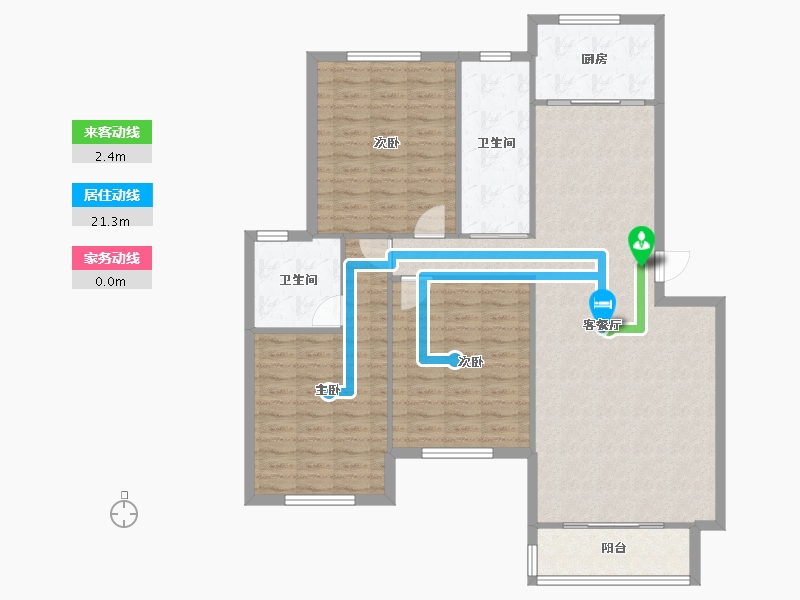 江苏省-苏州市-集善新村-116.00-户型库-动静线