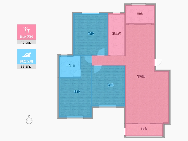 江苏省-苏州市-集善新村-116.00-户型库-动静分区