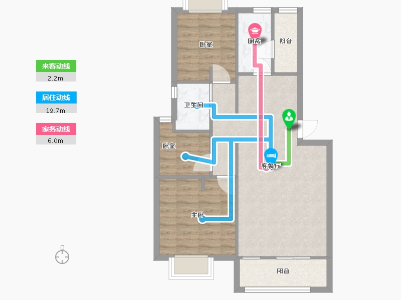 江苏省-苏州市-翡翠湾-79.90-户型库-动静线