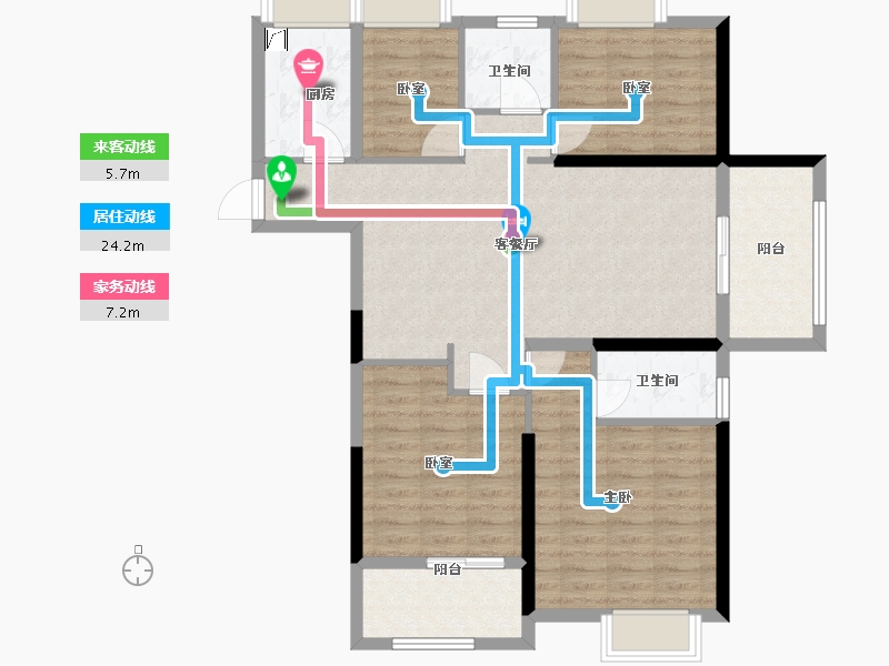 福建省-龙岩市-美伦生态城二期-100.00-户型库-动静线