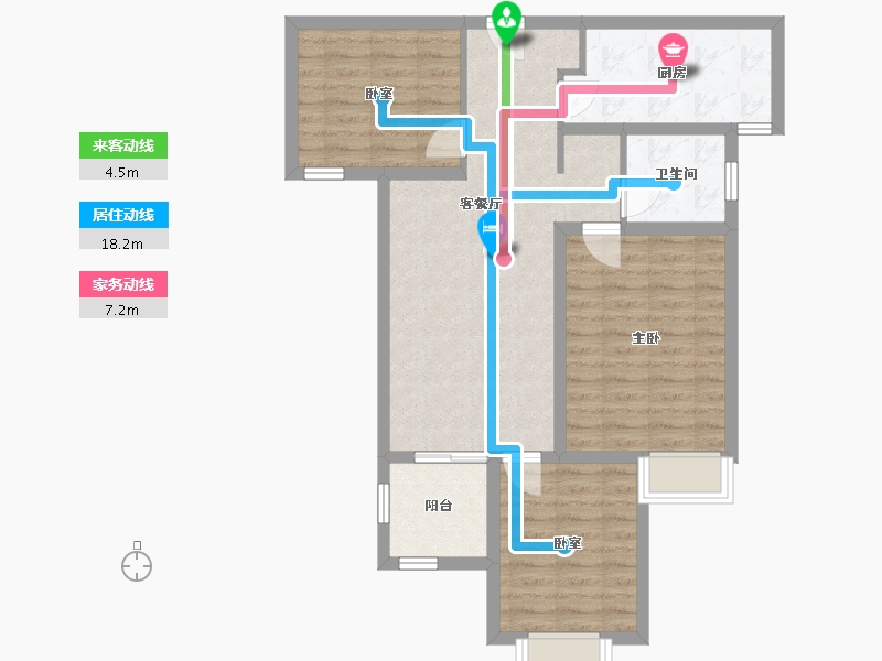 河南省-驻马店市-鑫茂悦龙台-79.74-户型库-动静线