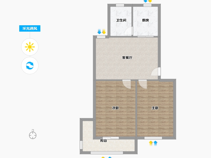 上海-上海市-金樟花苑-78.00-户型库-采光通风