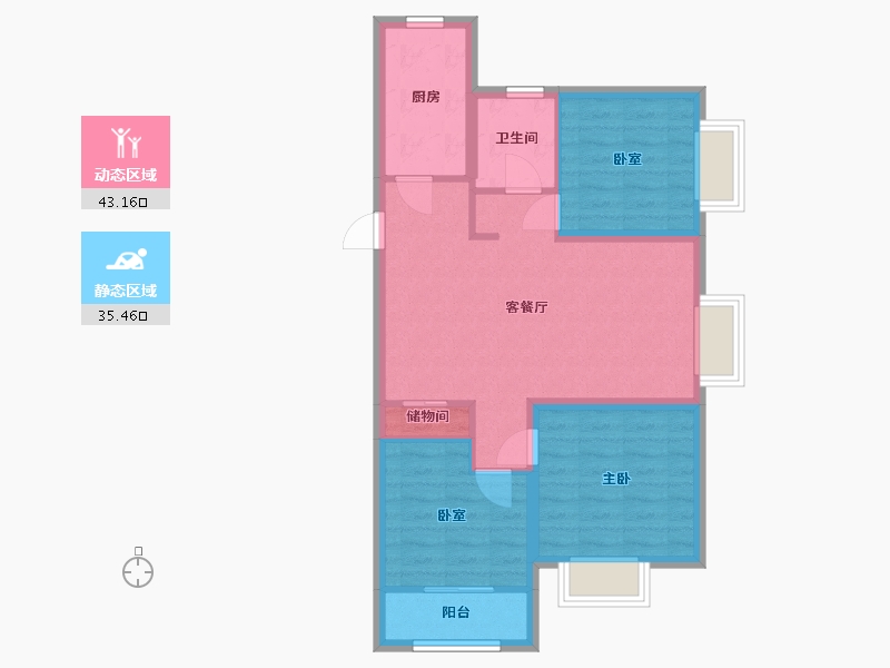 山西省-大同市-学府华庭-89.00-户型库-动静分区