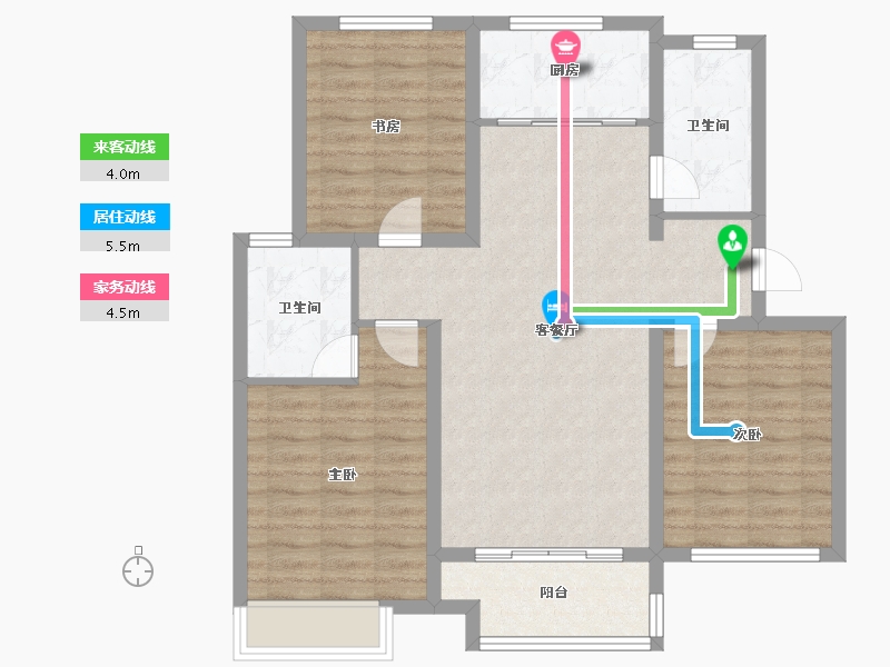 河北省-石家庄市-清河湾-89.00-户型库-动静线