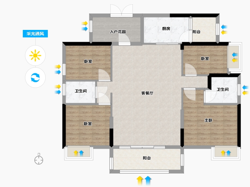 广东省-河源市-十里东岸-114.00-户型库-采光通风