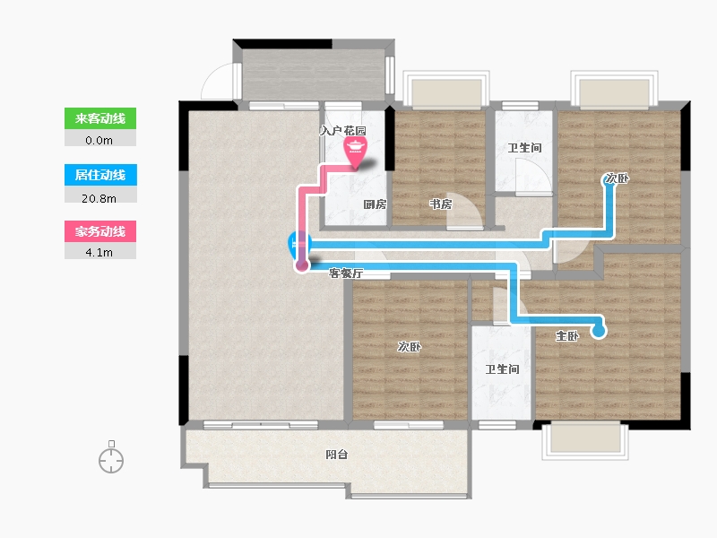 广东省-清远市-江南御璟-129.00-户型库-动静线