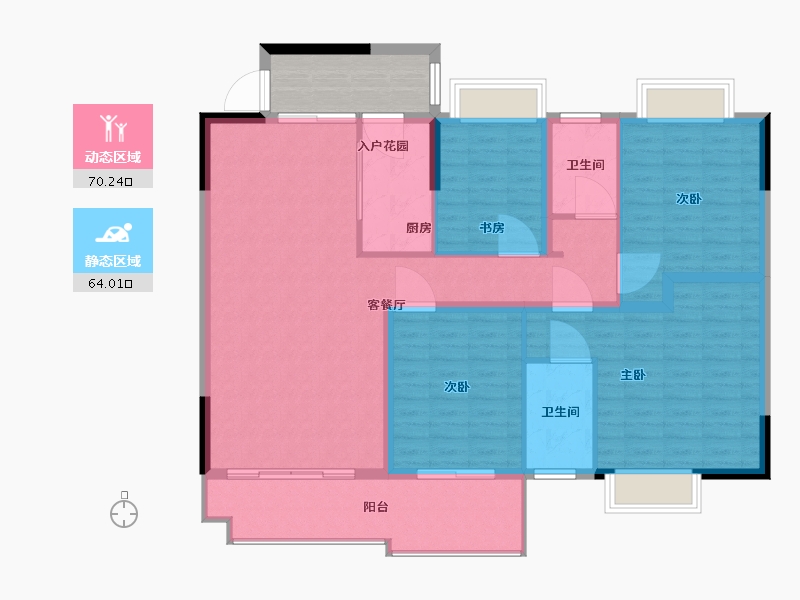 广东省-清远市-江南御璟-129.00-户型库-动静分区