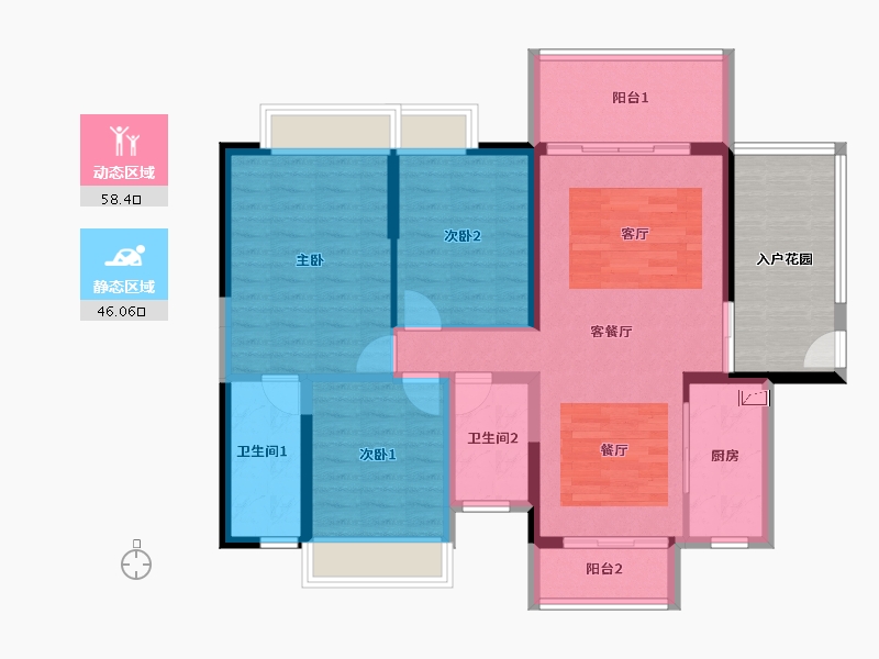 海南省-海口市-金岛国际-103.82-户型库-动静分区