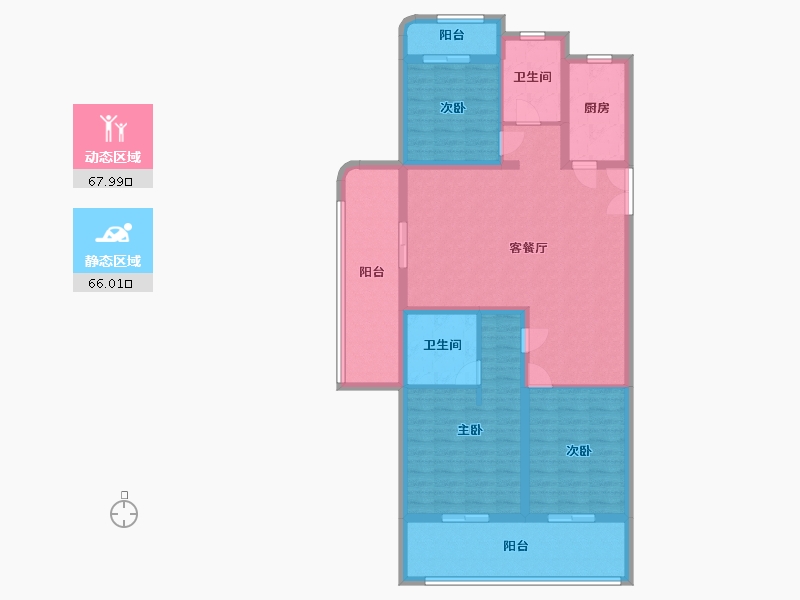 海南省-海口市-佳元七彩澜湾-120.00-户型库-动静分区