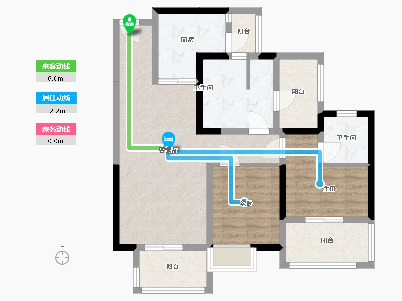 四川省-成都市-光华壹号花园二期-79.86-户型库-动静线