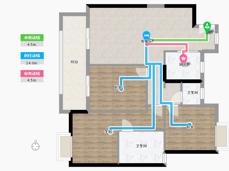 福建省-福州市-中庚香澜-97.00-户型库-动静线