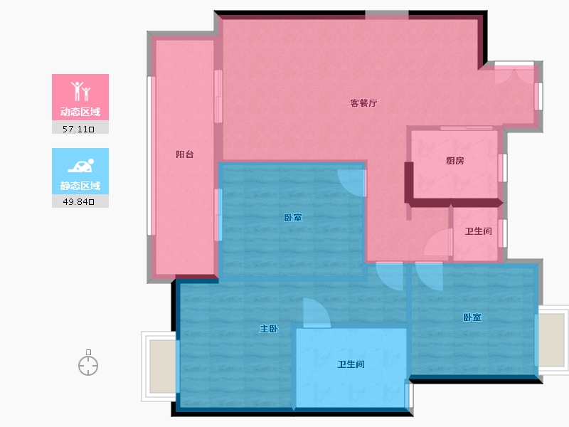 福建省-福州市-中庚香澜-97.00-户型库-动静分区